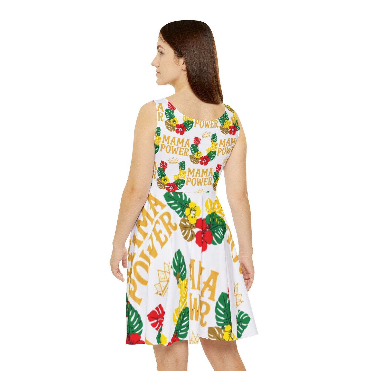 Mama Power Skater Dress — Empowerment Graphic Dress for Moms