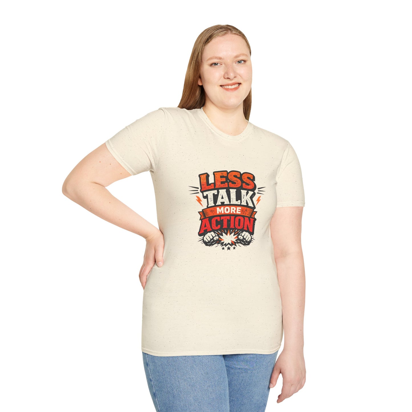 Less Talk More Action T-Shirt — Motivational Graphic Tee