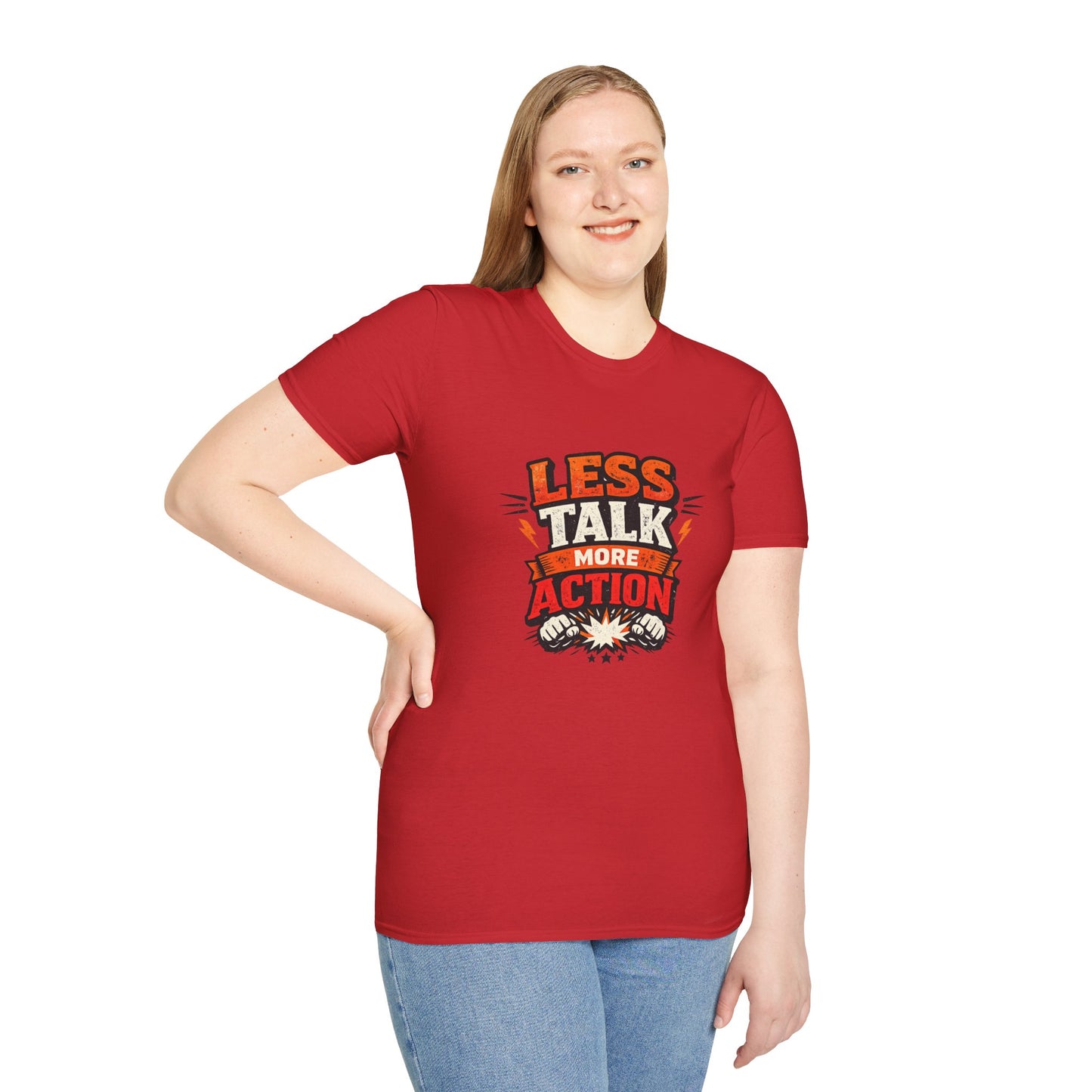 Less Talk More Action T-Shirt — Motivational Graphic Tee