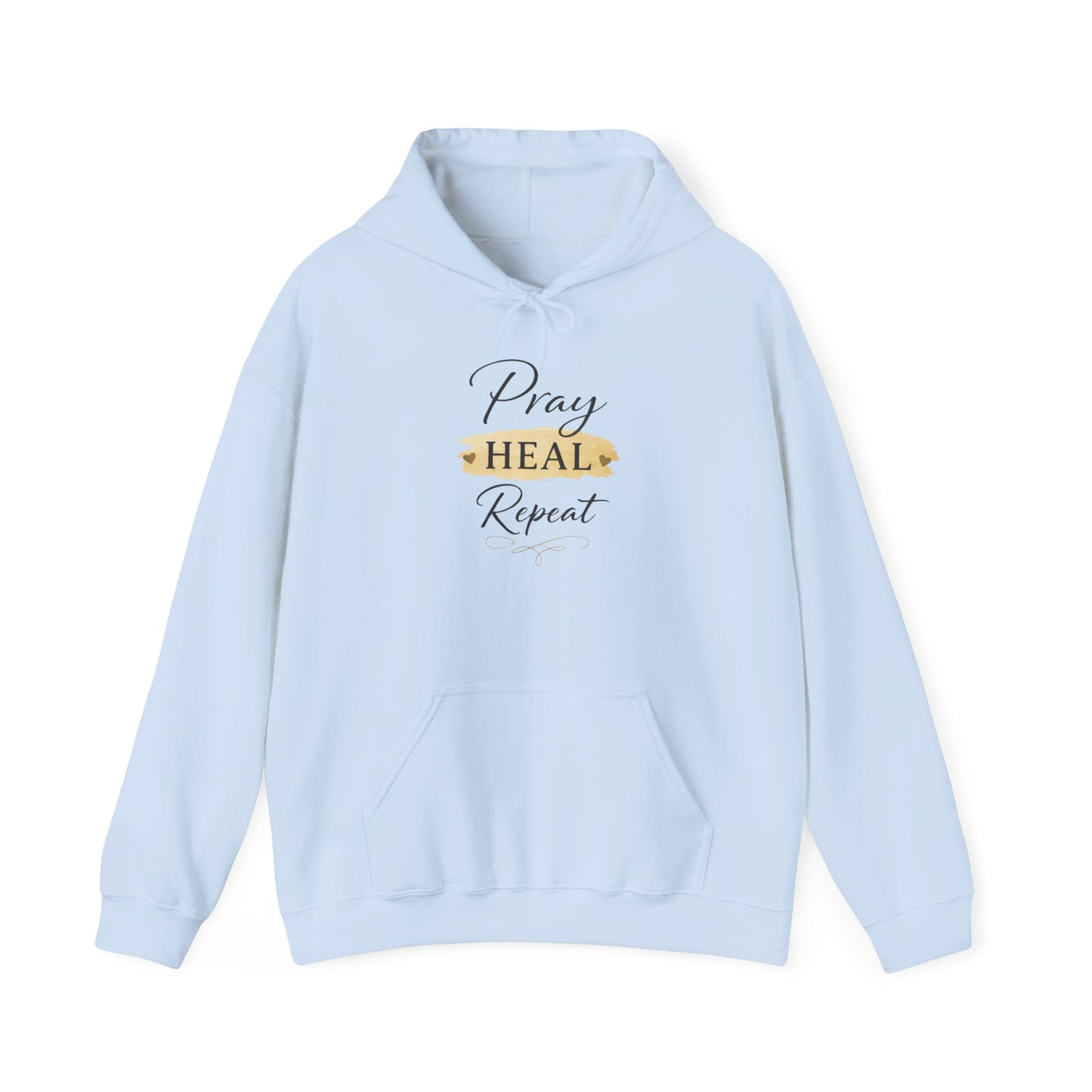 Pray Heal Repeat Hoodie — Inspirational Christian Sweatshirt