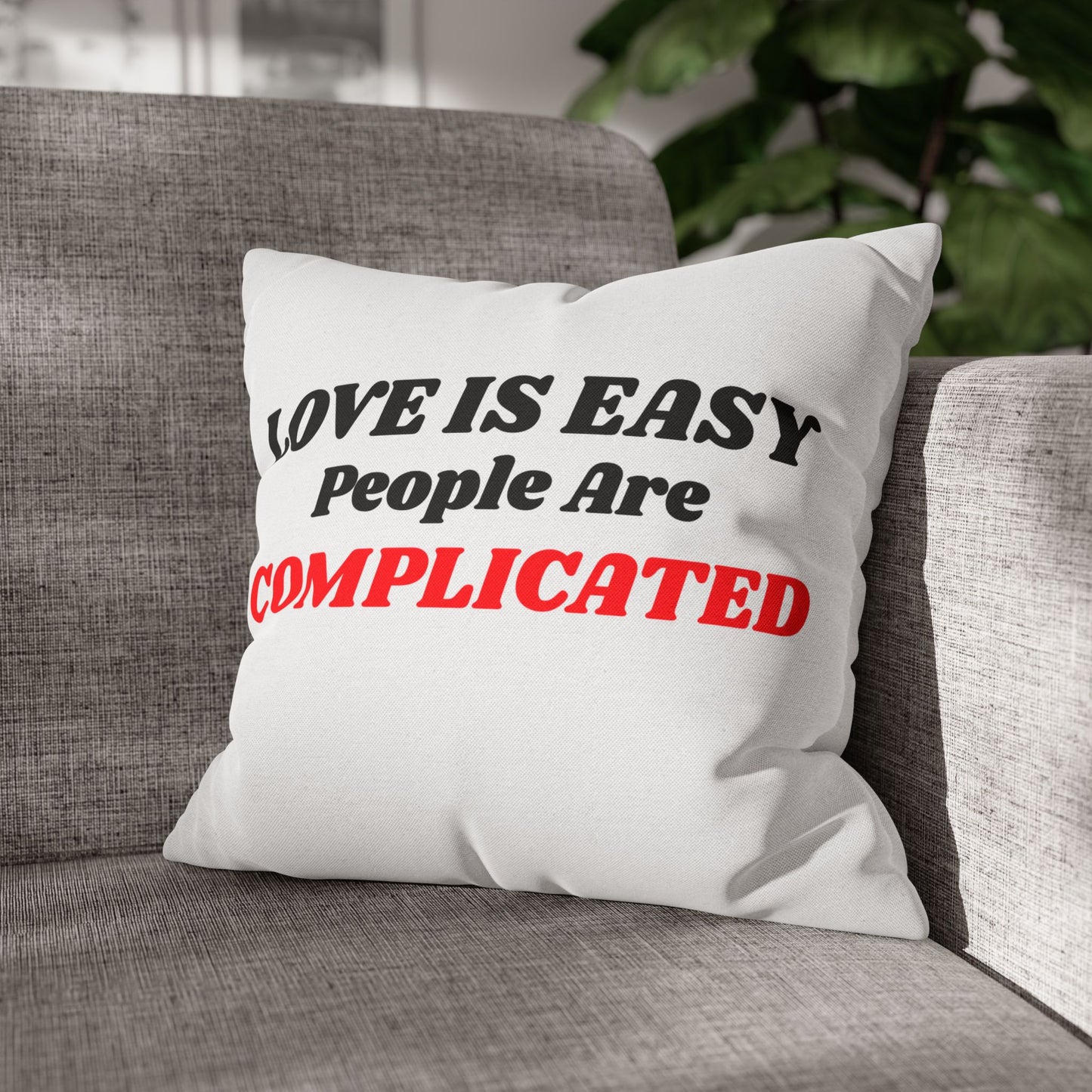 Spun Polyester Square Pillowcase