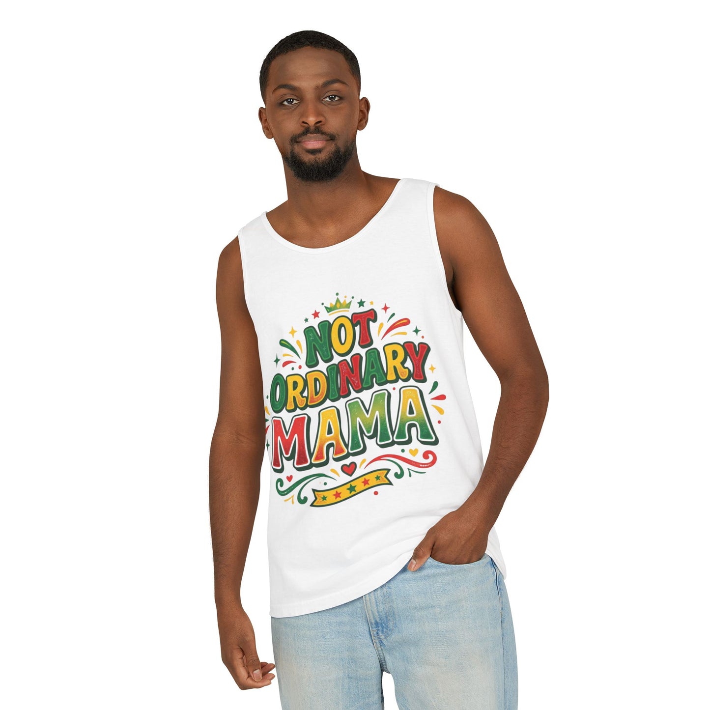 Not ORDINARY MAMA Tank Top — Garment-Dyed Casual Mom Tank