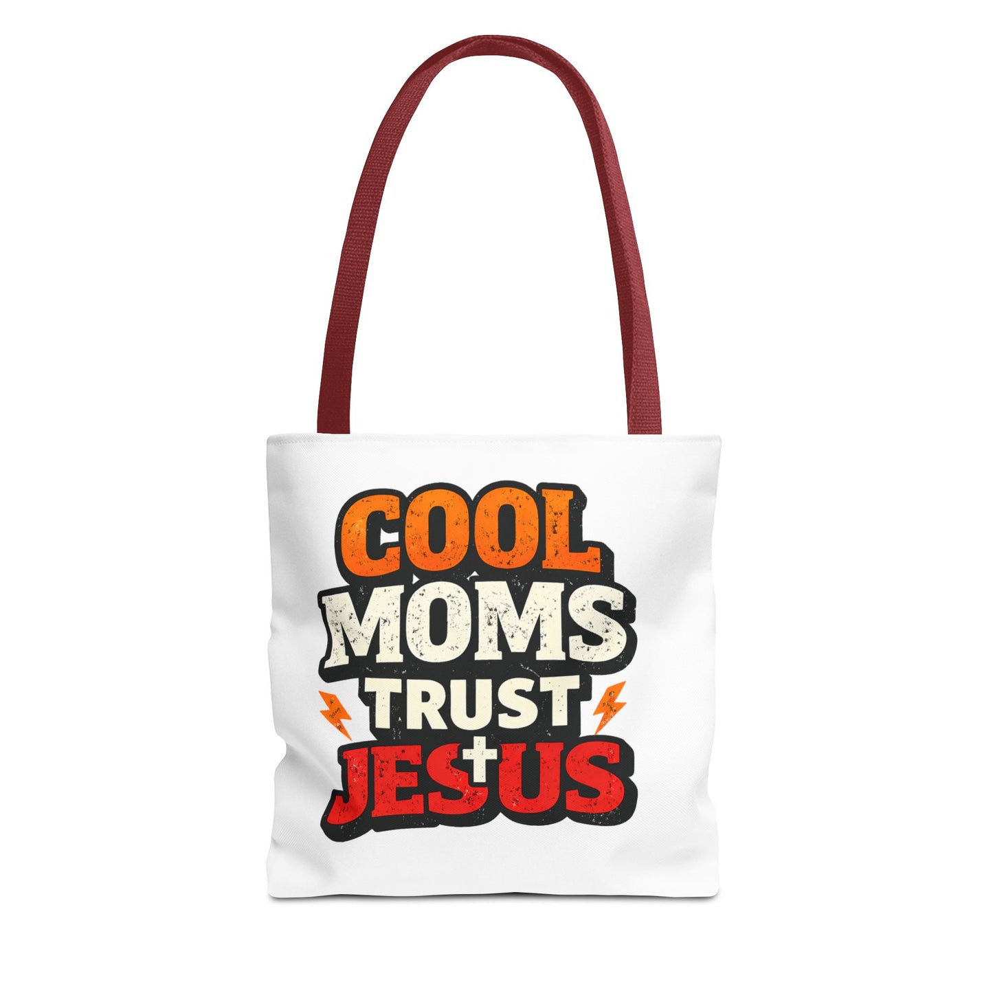 Cool Moms Trust Jesus Tote Bag - Faith-Based Christian Carryall