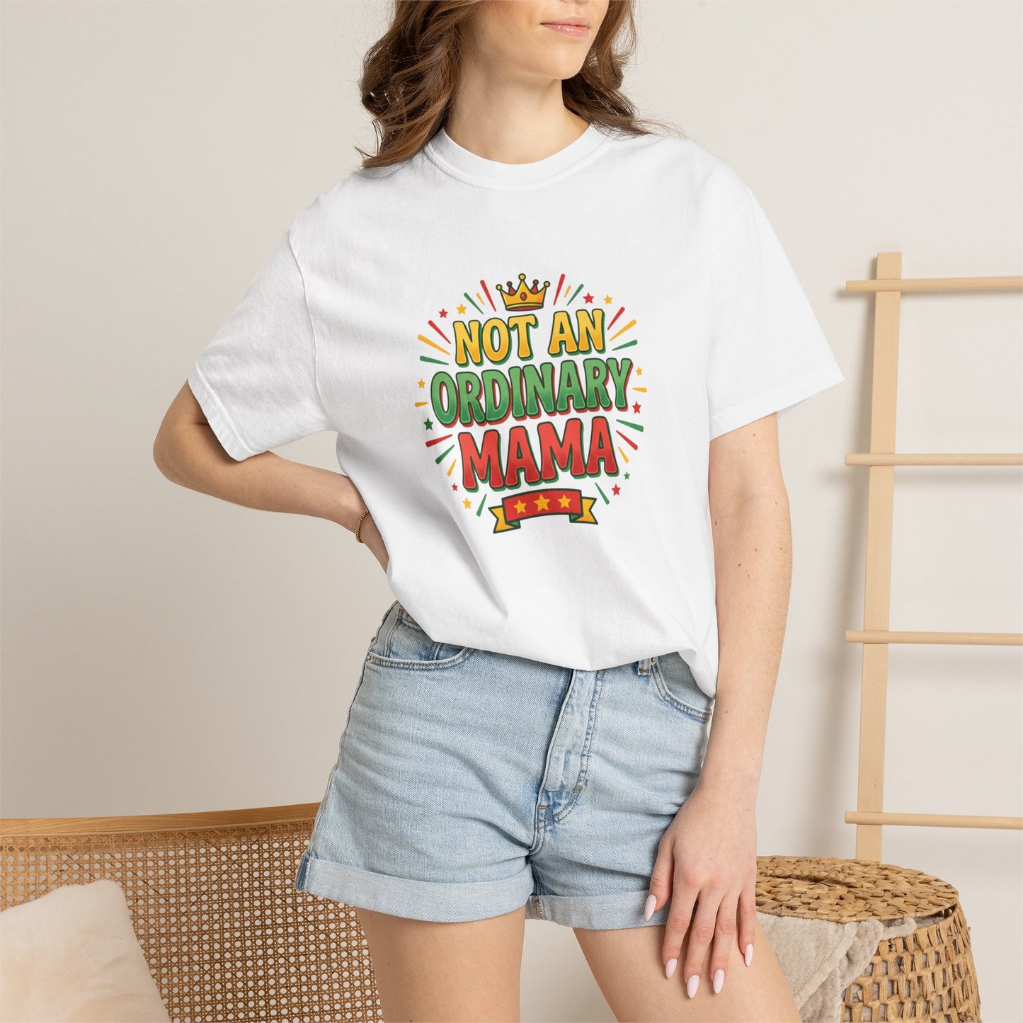NOT AN ORDINARY MAMA T-Shirt — Bold Mom Statement Tee