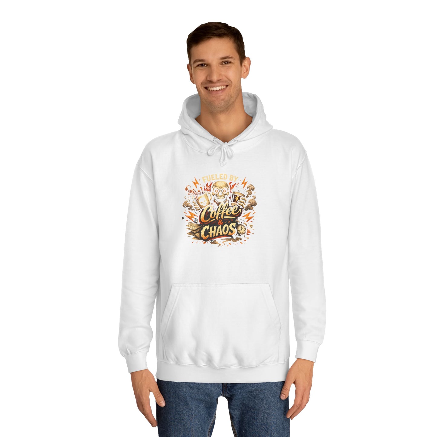 Fueled by Coffee and Chaos Hoodie – College Student Hoodie mit Grafik