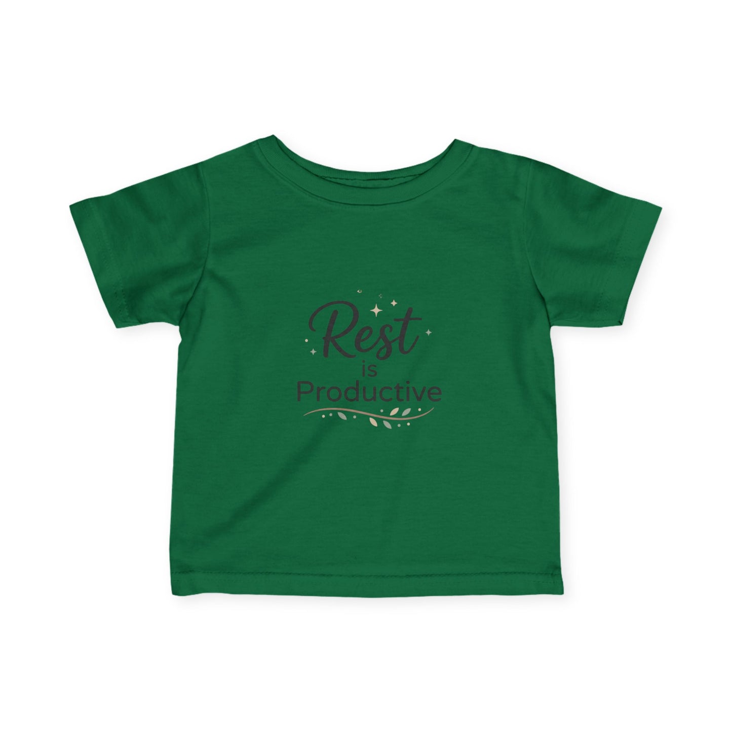 Infant Tee — "Rest is Productive" Baby Shirt, Calm Minimalist Nursery Gift