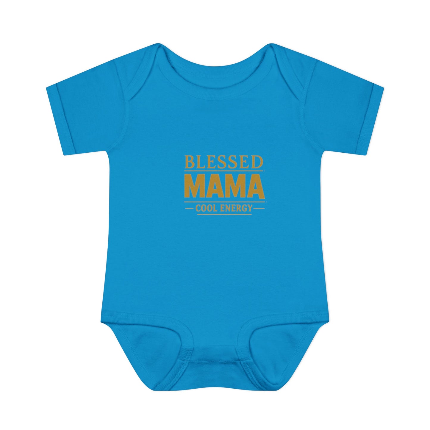 Blessed Mama Infant Rib Bodysuit — "Blessed Mama Cool Energy" Baby Onesie