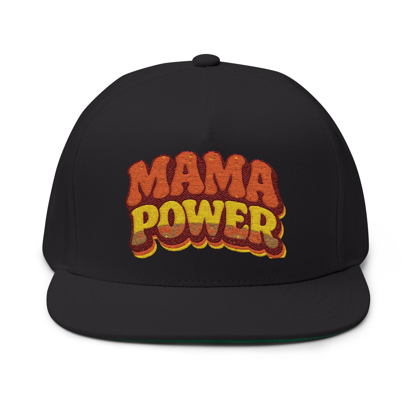 Mama Power Embroidered Flat Bill Cap