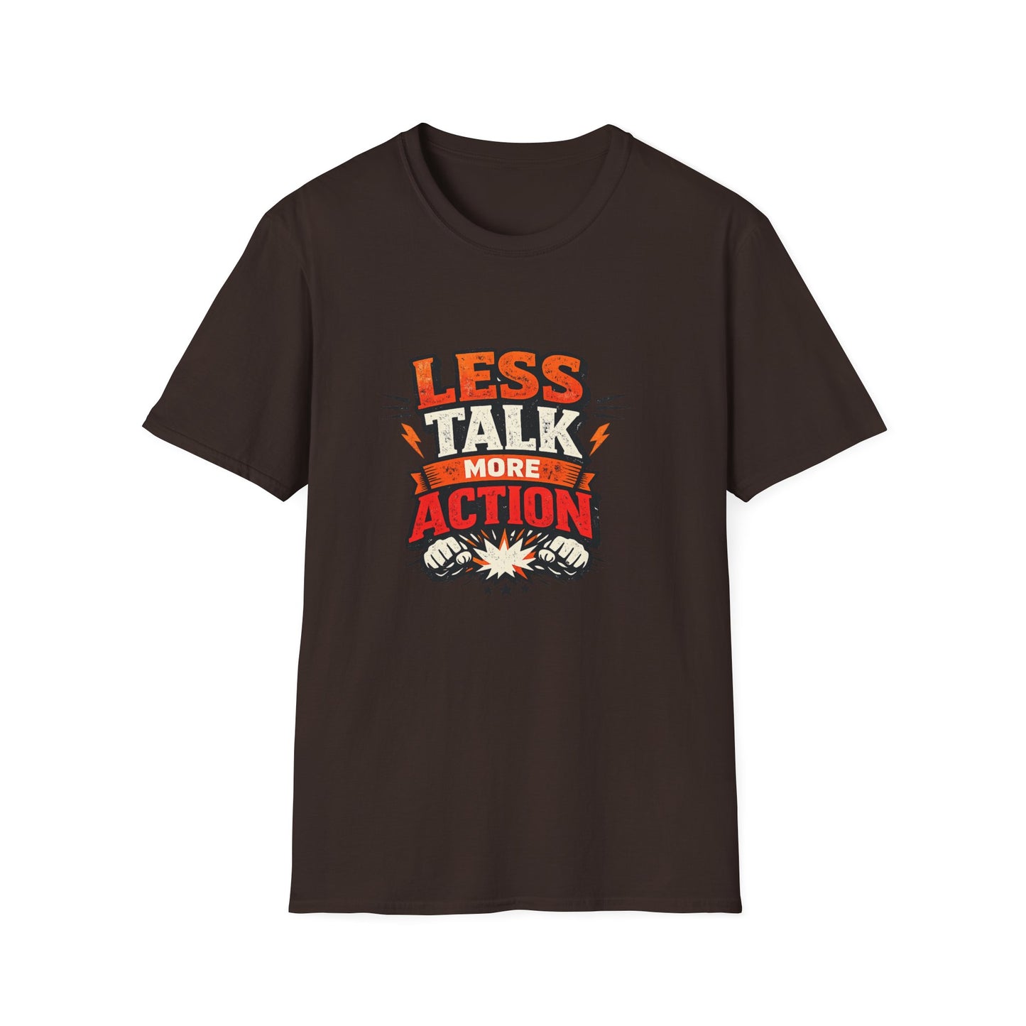Less Talk More Action T-Shirt — Motivational Graphic Tee