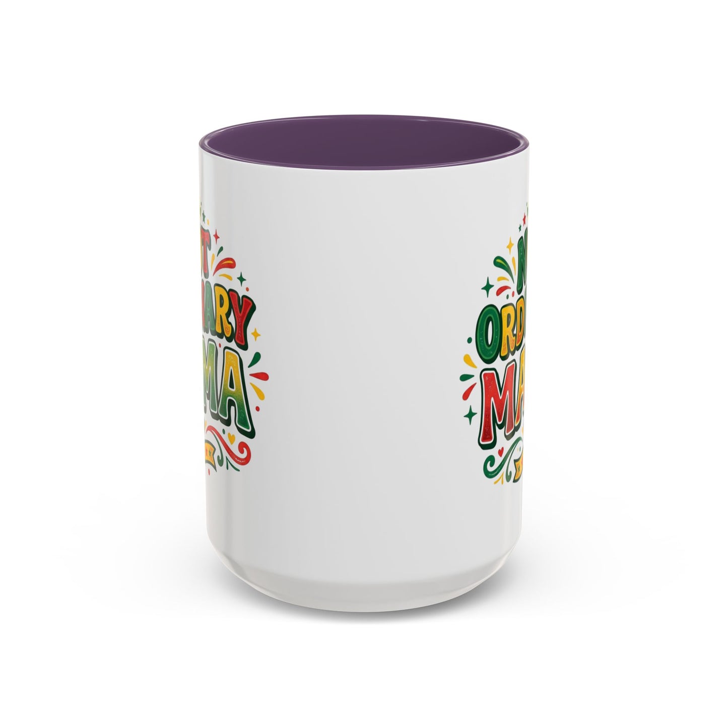 Accent Coffee Mug — "Not an ORDINARY MAMA" Ceramic Mom Coffee Cup (11/15 oz)