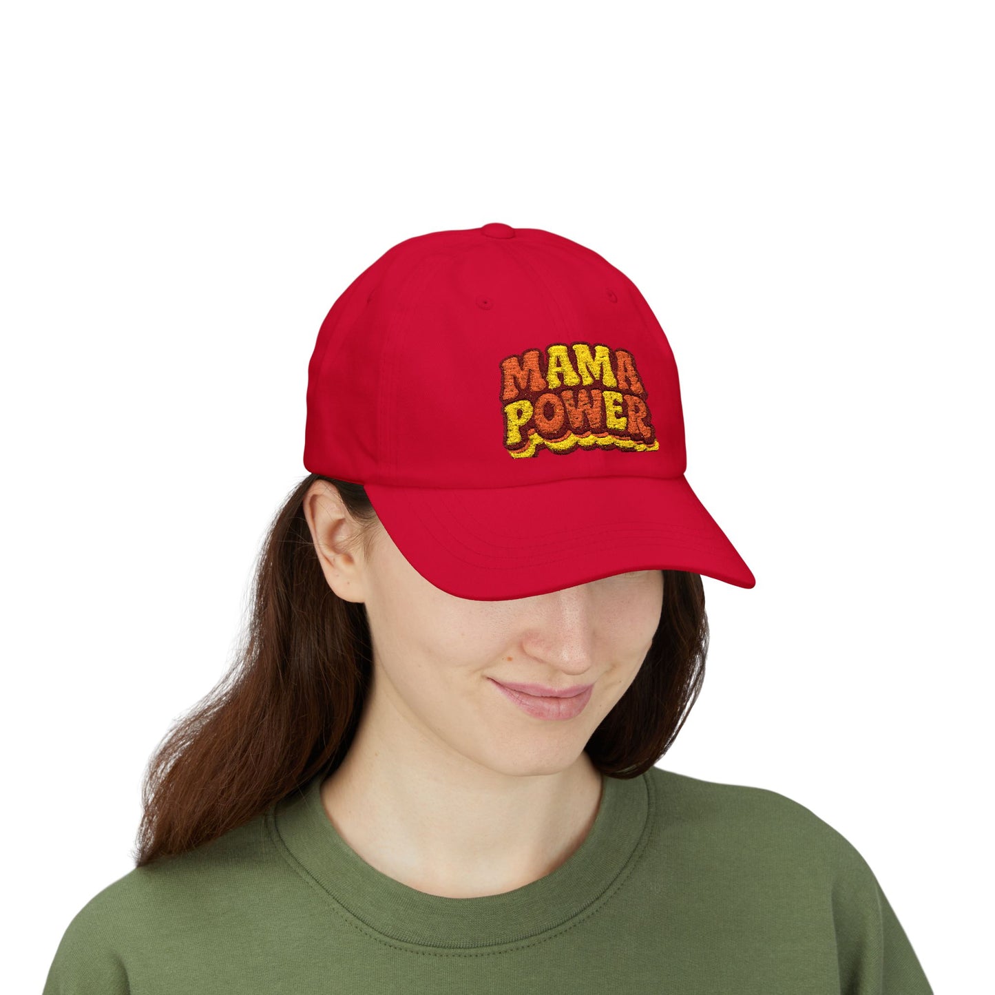 MAMA POWER Classic Dad Cap — Embroidered Baseball Hat for Moms