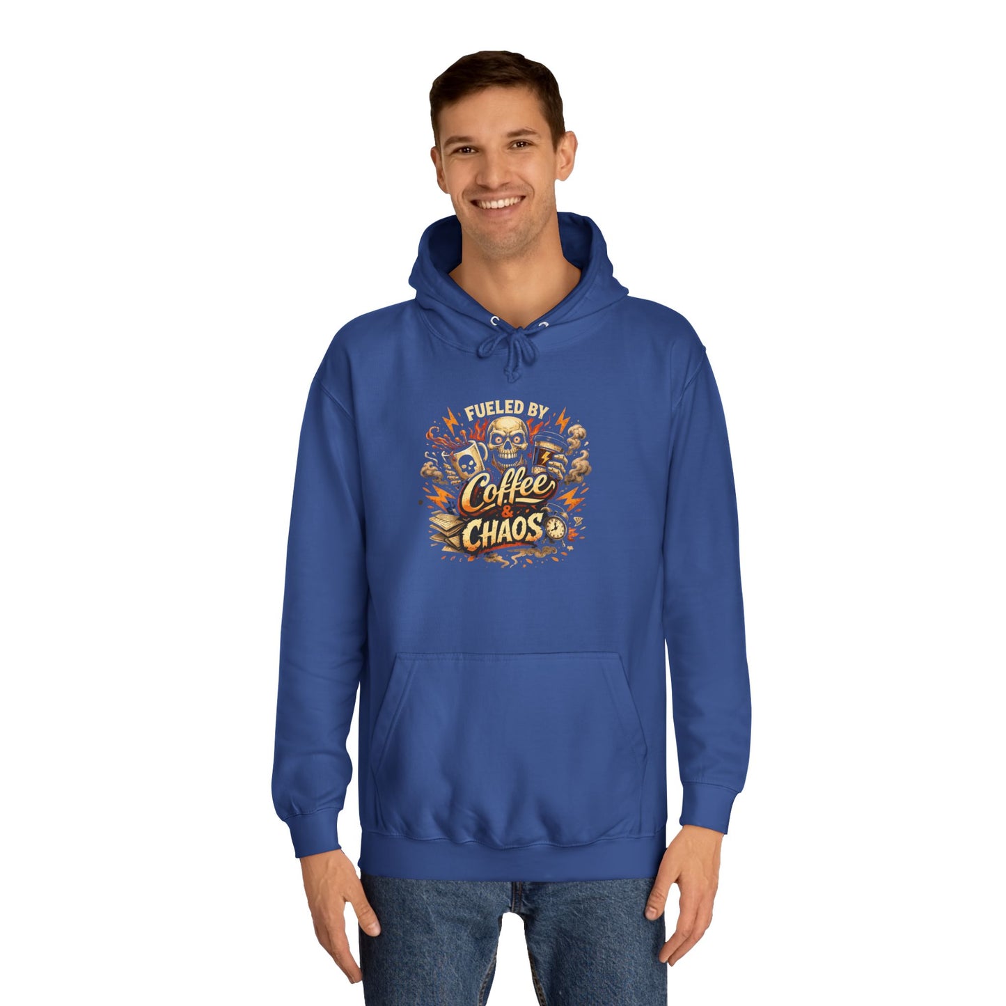 Fueled by Coffee and Chaos Hoodie – College Student Hoodie mit Grafik