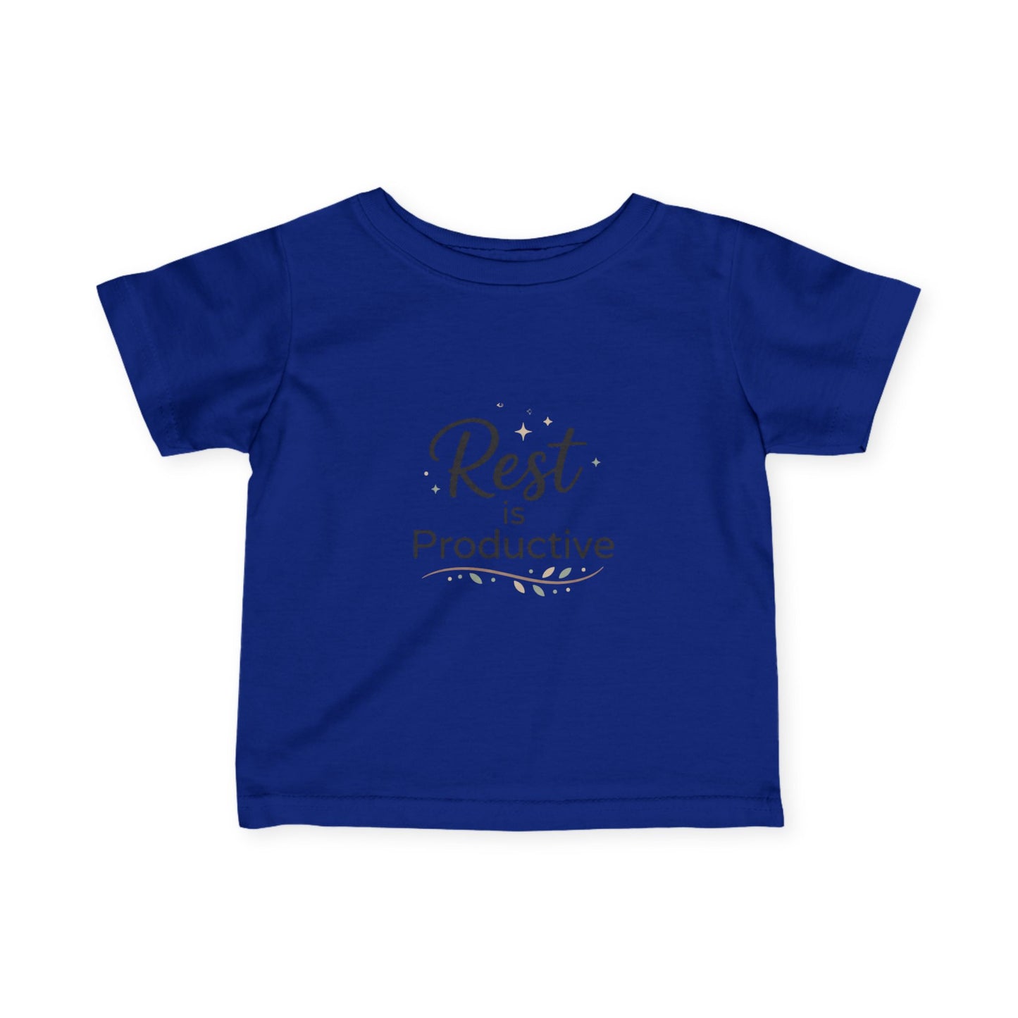 Infant Tee — "Rest is Productive" Baby Shirt, Calm Minimalist Nursery Gift