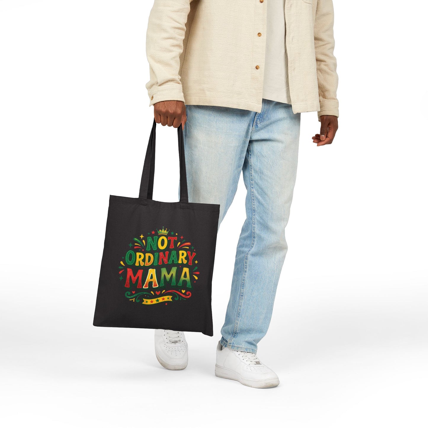 Not Ordinary Mama Cotton Canvas Tote Bag — Proud Mom Carryall