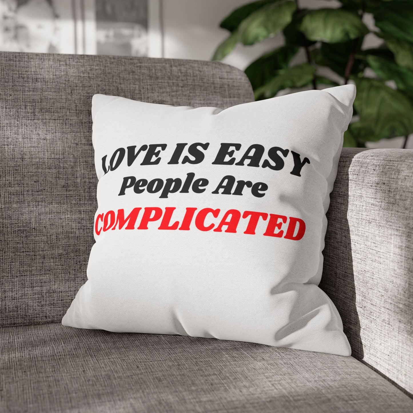 Spun Polyester Square Pillowcase