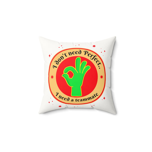 Faux Suede Square Pillow