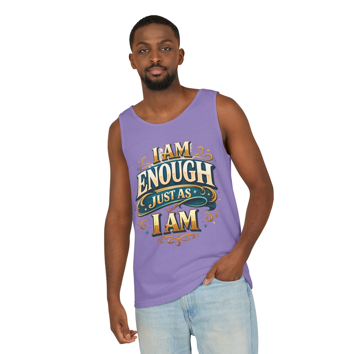 I Am Enough Graphic Tank Top – Inspirational Self-Love Motivational Design