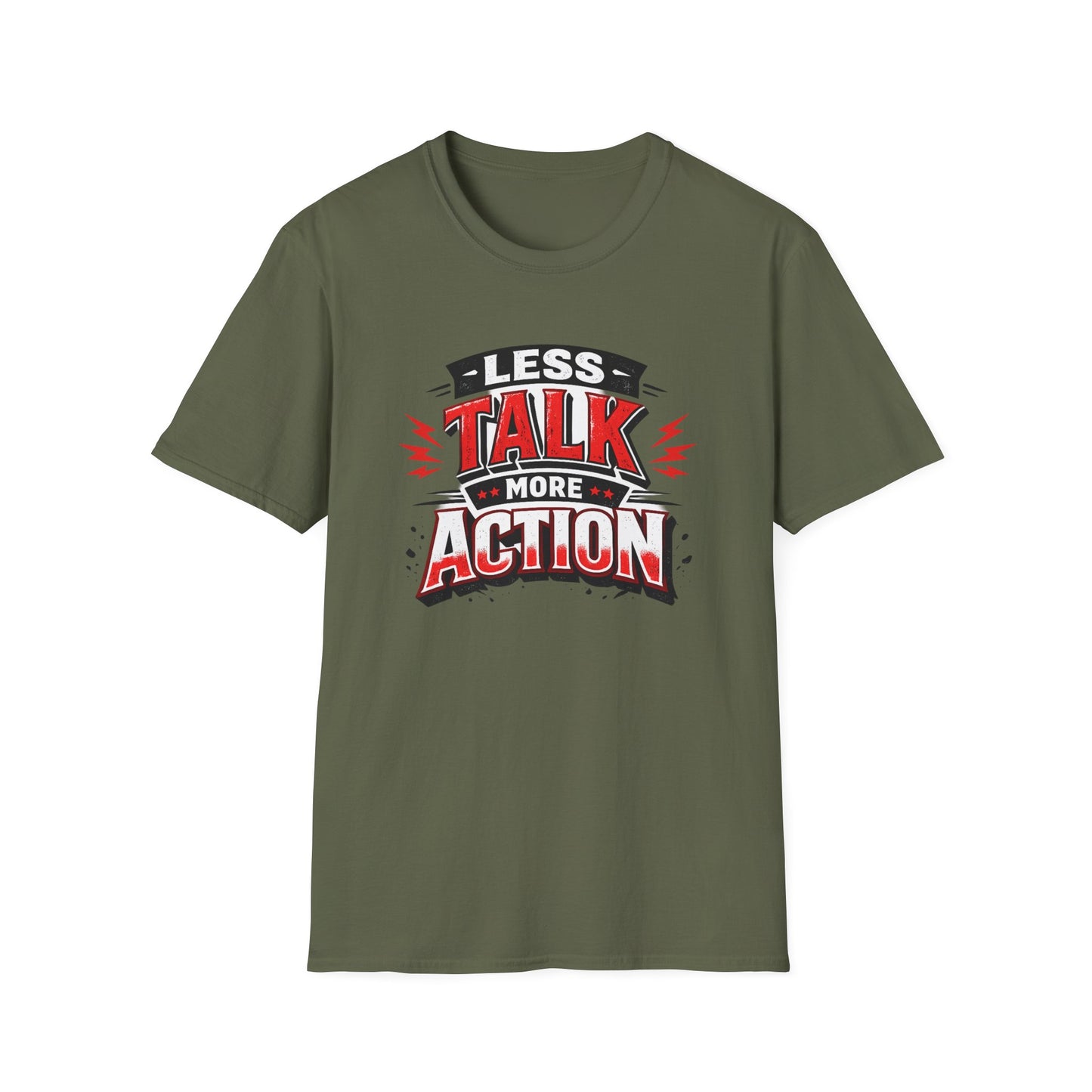 Less Talk More Action T-Shirt — Motivational Graphic Tee