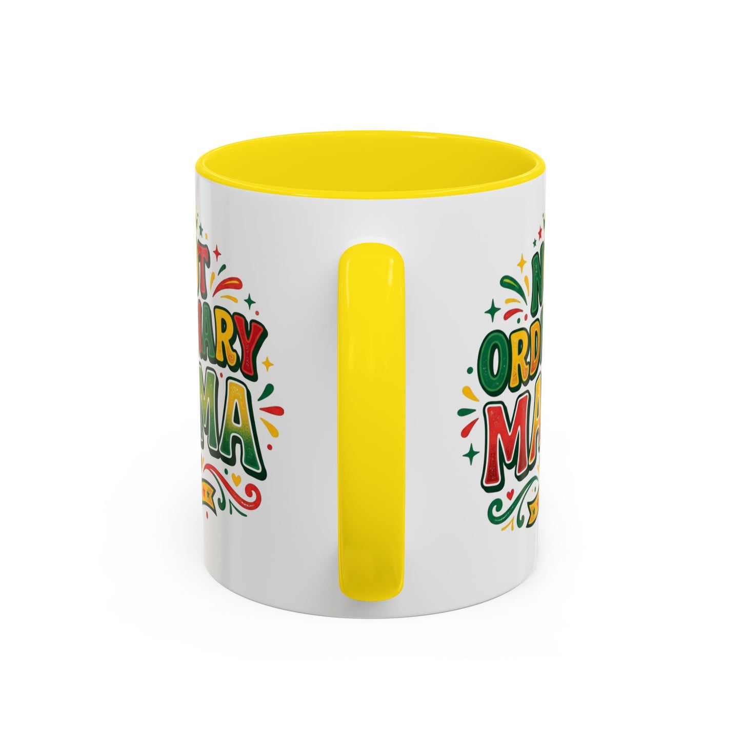 Accent Coffee Mug — "Not an ORDINARY MAMA" Ceramic Mom Coffee Cup (11/15 oz)