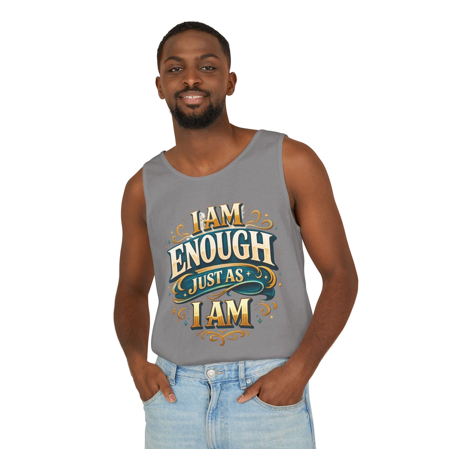 I Am Enough Graphic Tank Top – Inspirational Self-Love Motivational Design