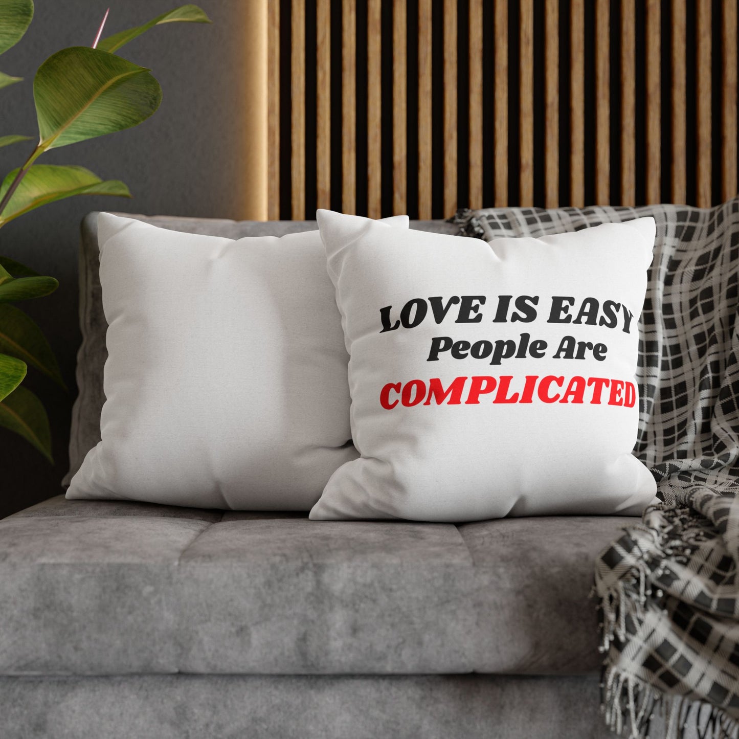 Spun Polyester Square Pillowcase