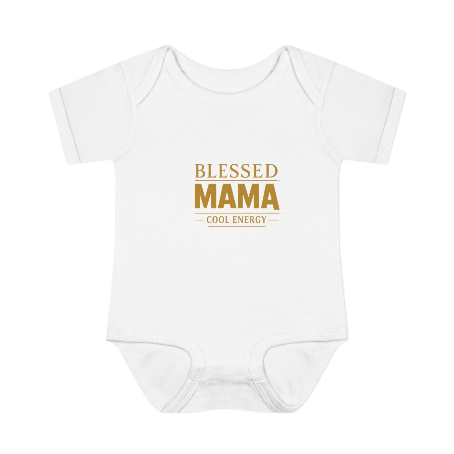 Blessed Mama Infant Rib Bodysuit — "Blessed Mama Cool Energy" Baby Onesie