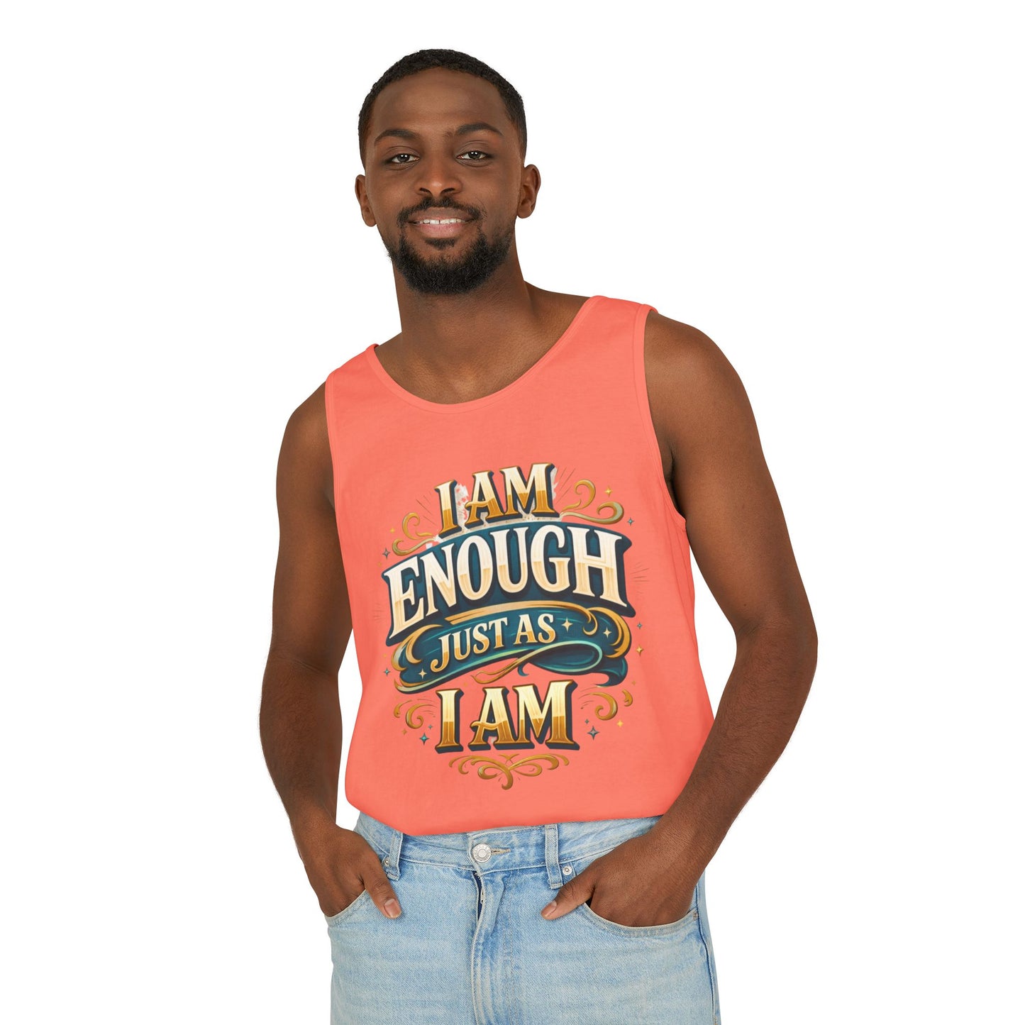 I Am Enough Graphic Tank Top – Inspirational Self-Love Motivational Design