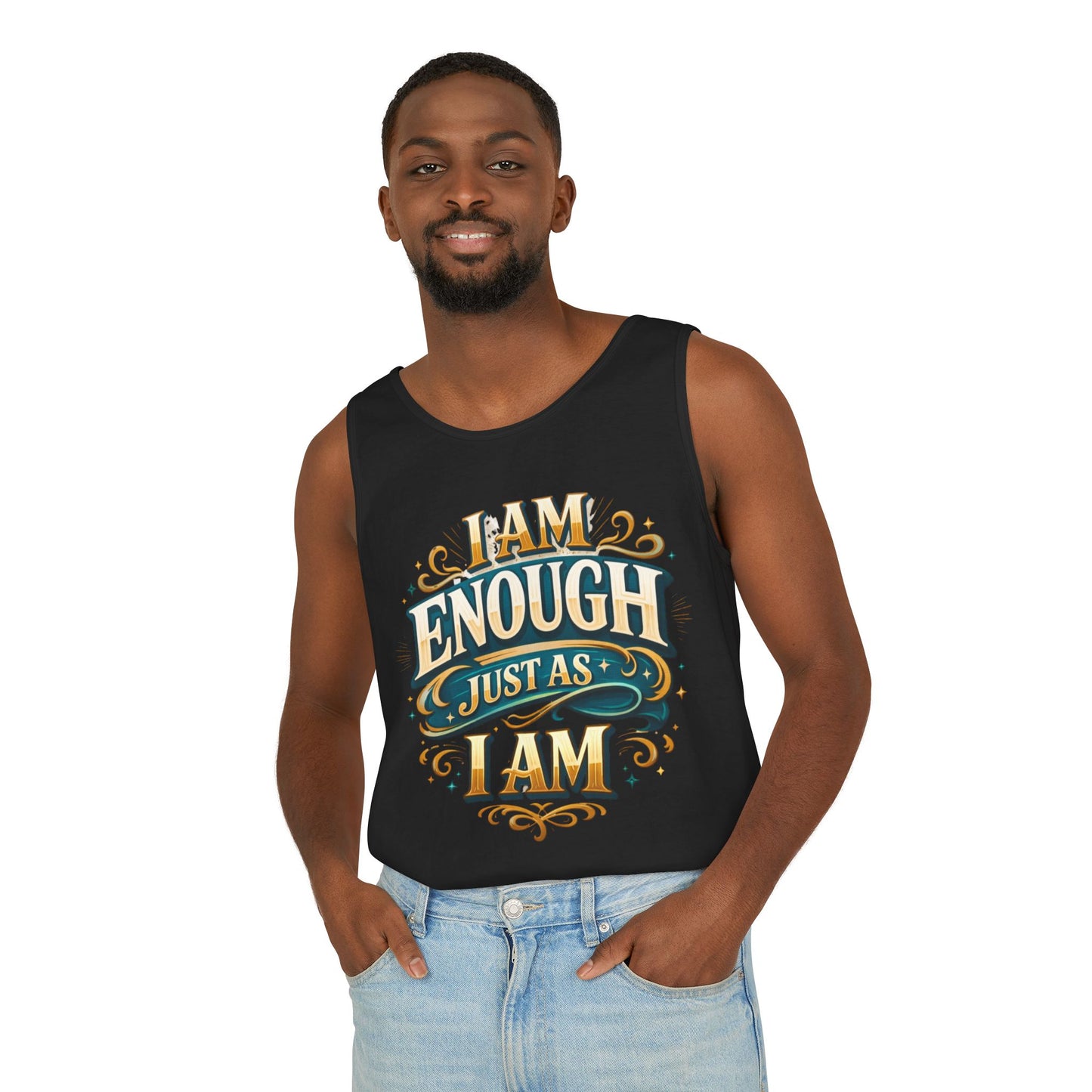 I Am Enough Graphic Tank Top – Inspirational Self-Love Motivational Design
