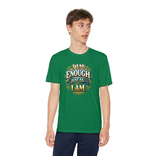 I Am Enough Just As I Am Youth Tee — Motivational Kids T-Shirt