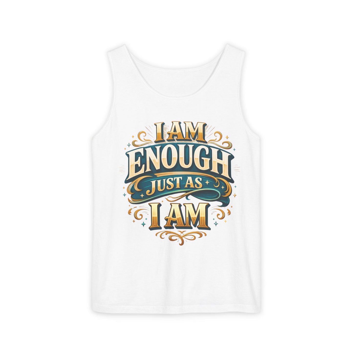 I Am Enough Graphic Tank Top – Inspirational Self-Love Motivational Design