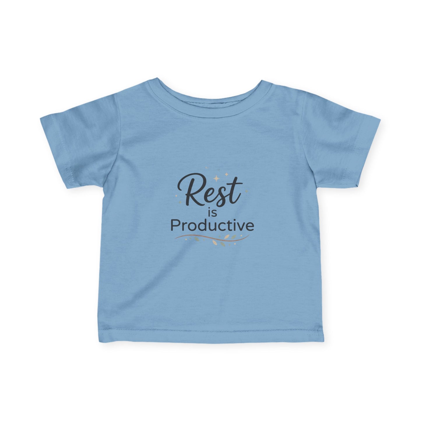 Infant Tee — "Rest is Productive" Baby Shirt, Calm Minimalist Nursery Gift