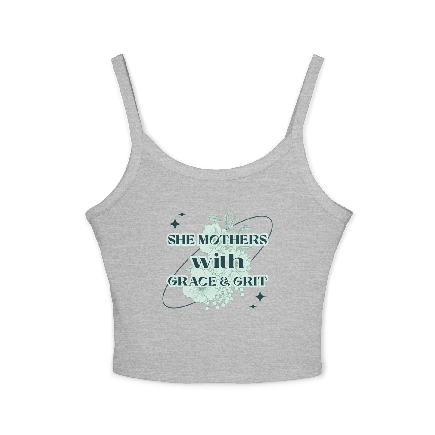 She Mothers With Grace And Grit – Graphic Tank Top