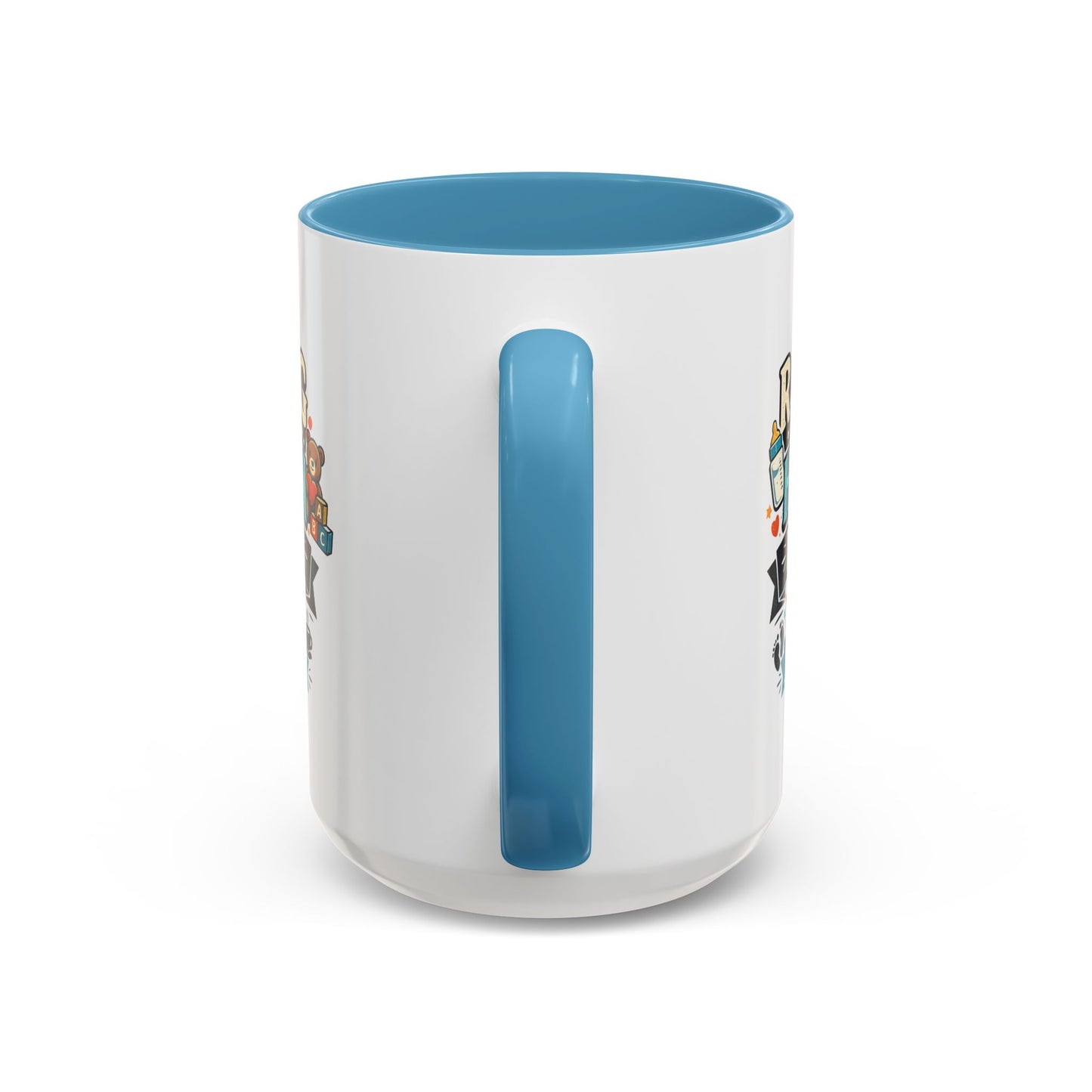 Accent Coffee Mug — "Raising Humans Is Hard But I'm Doing It"