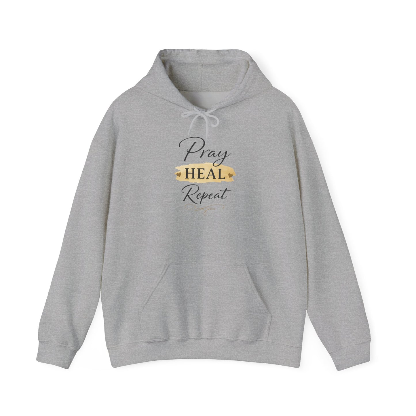 Pray Heal Repeat Hoodie — Inspirational Christian Sweatshirt
