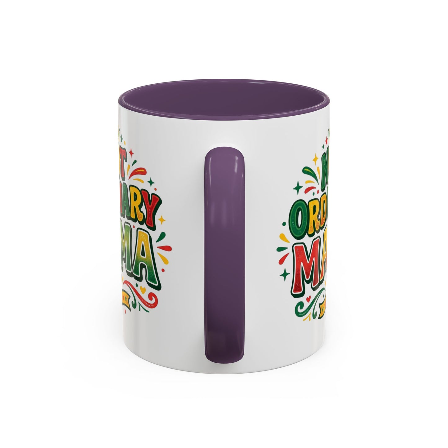 Accent Coffee Mug — "Not an ORDINARY MAMA" Ceramic Mom Coffee Cup (11/15 oz)