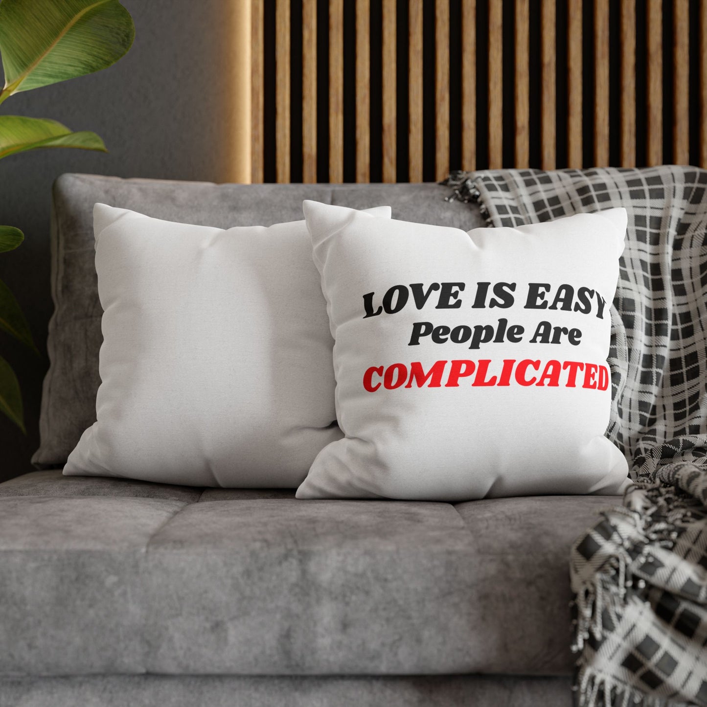 Spun Polyester Square Pillowcase