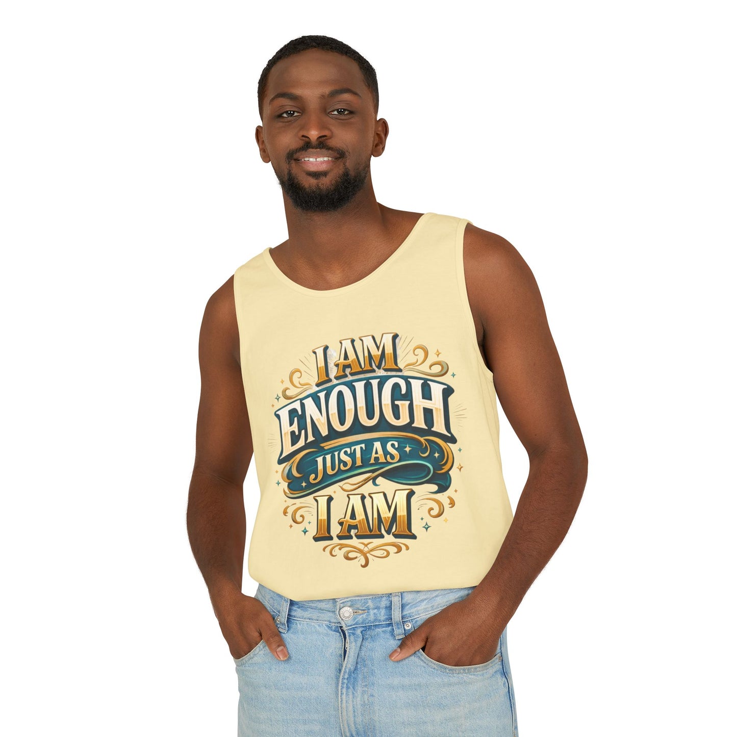 I Am Enough Graphic Tank Top – Inspirational Self-Love Motivational Design