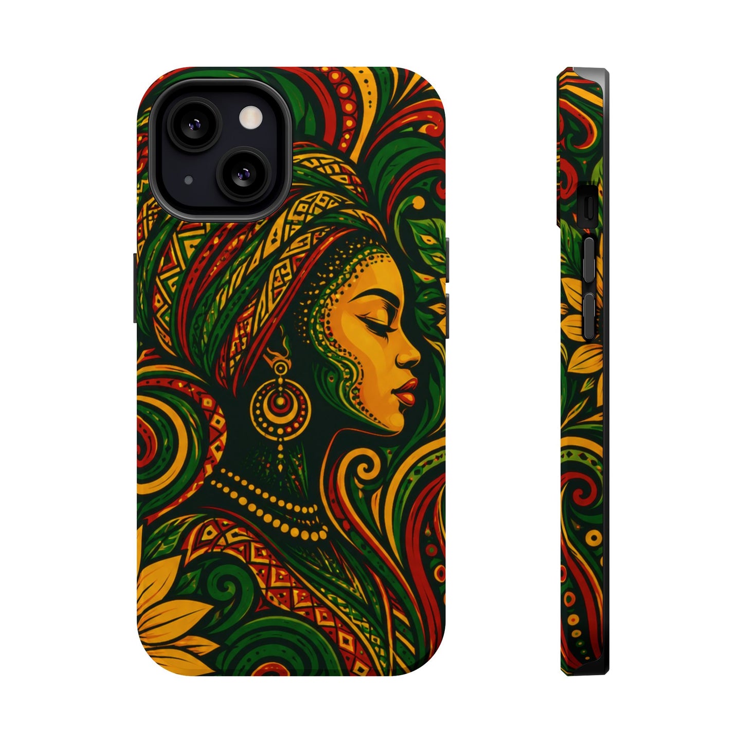 Afrocentric Rasta Woman Magnetic Impact-Resistant Phone Case