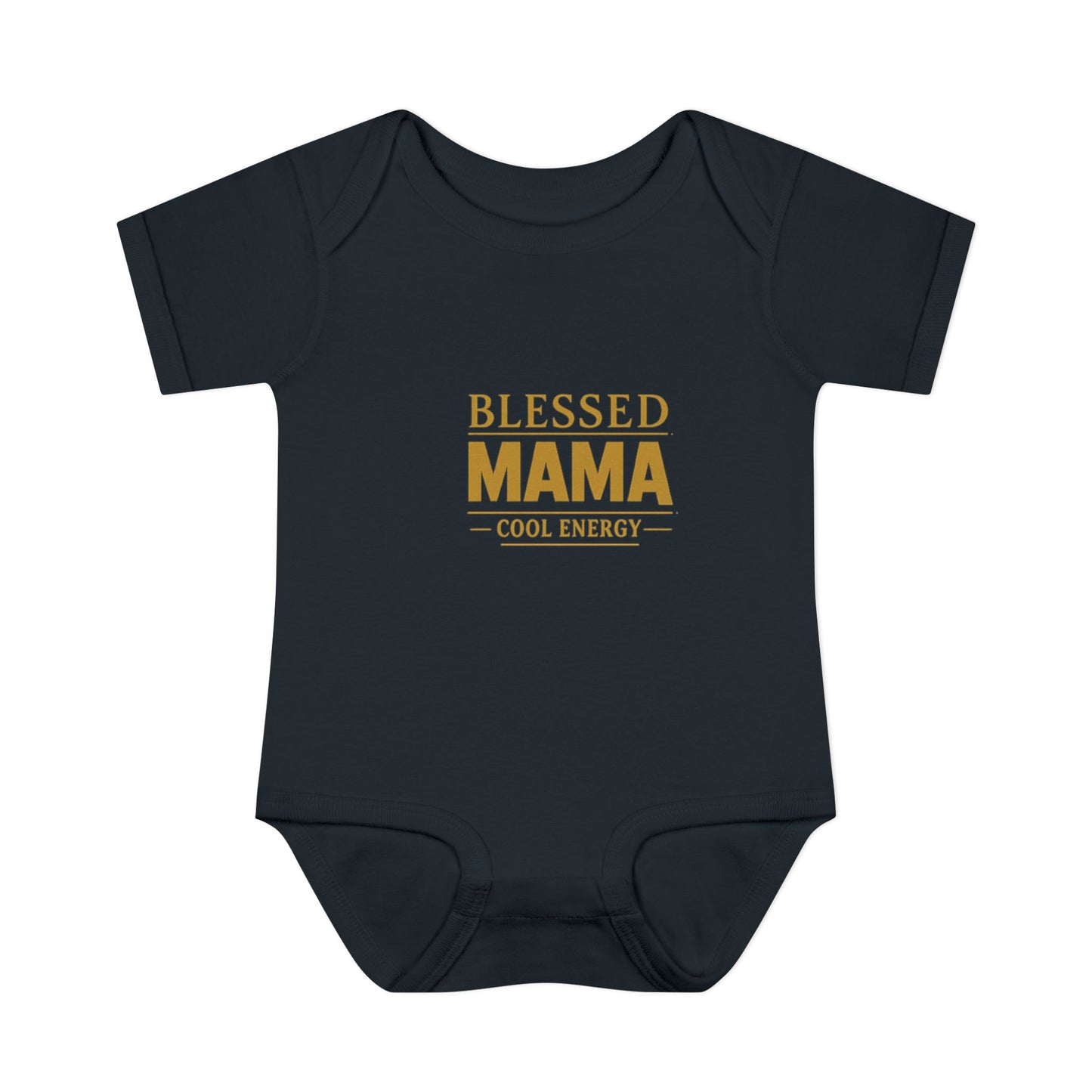 Blessed Mama Infant Rib Bodysuit — "Blessed Mama Cool Energy" Baby Onesie