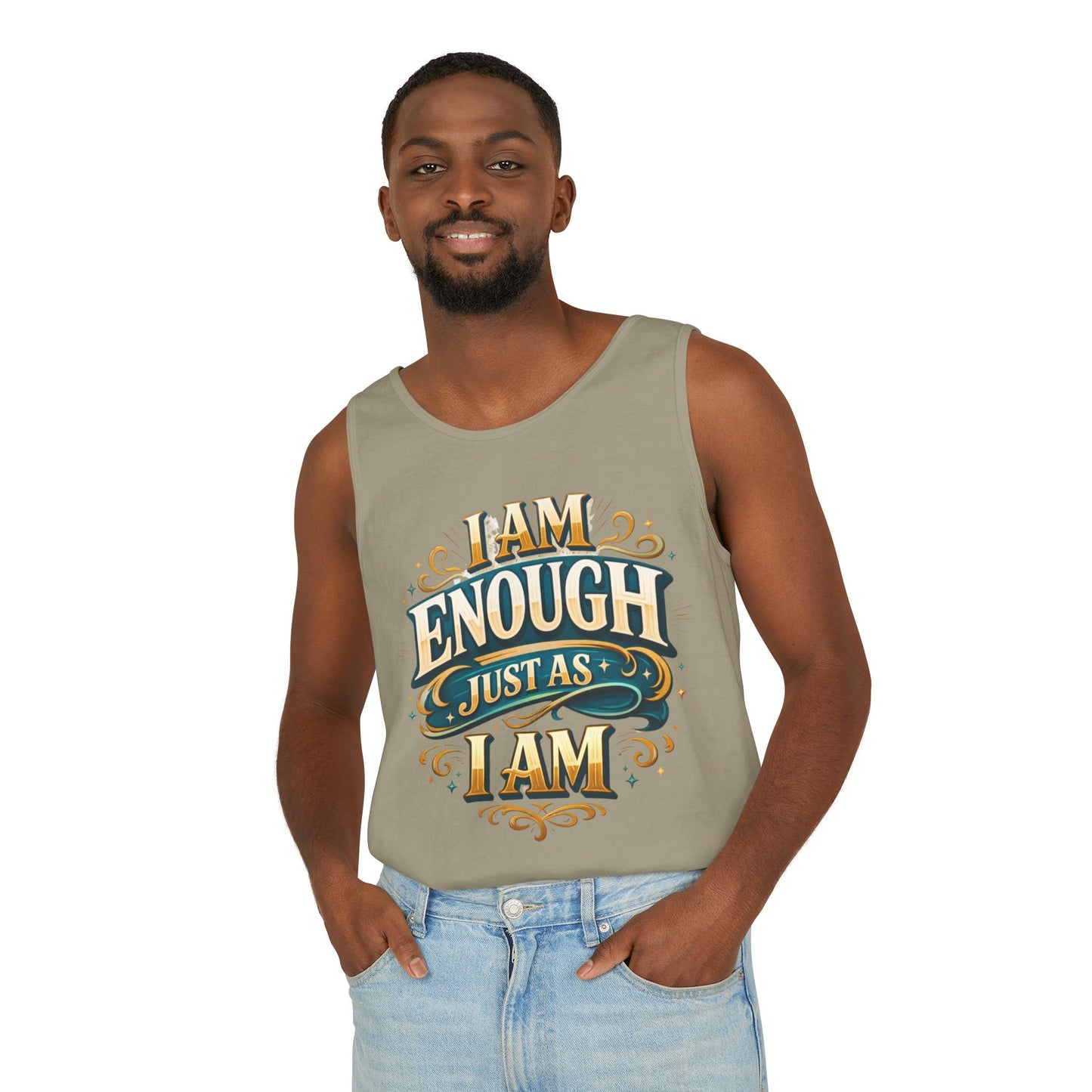 I Am Enough Graphic Tank Top – Inspirational Self-Love Motivational Design