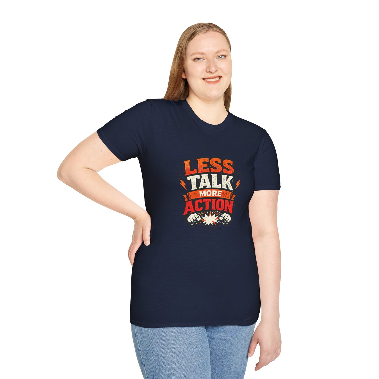 Less Talk More Action T-Shirt — Motivational Graphic Tee