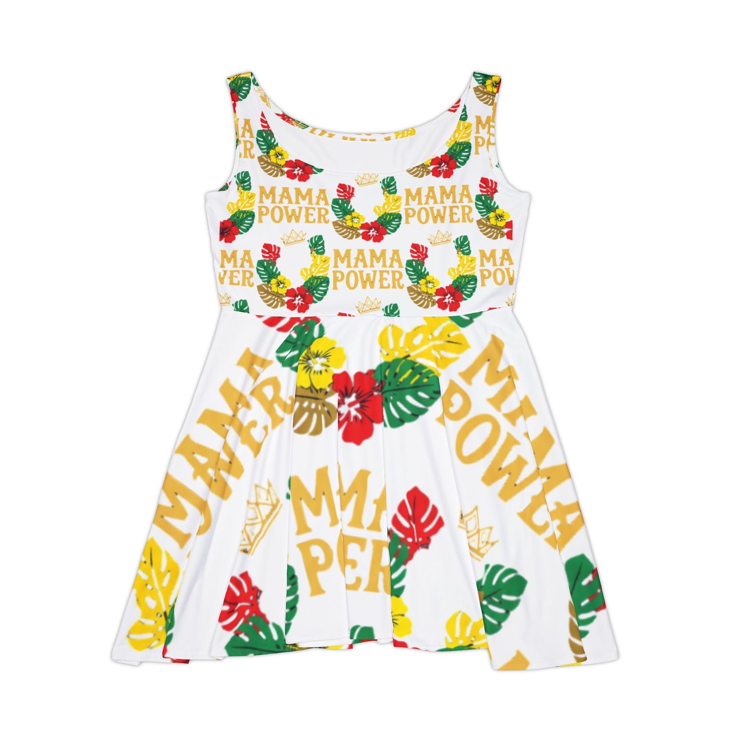 Mama Power Skater Dress — Empowerment Graphic Dress for Moms