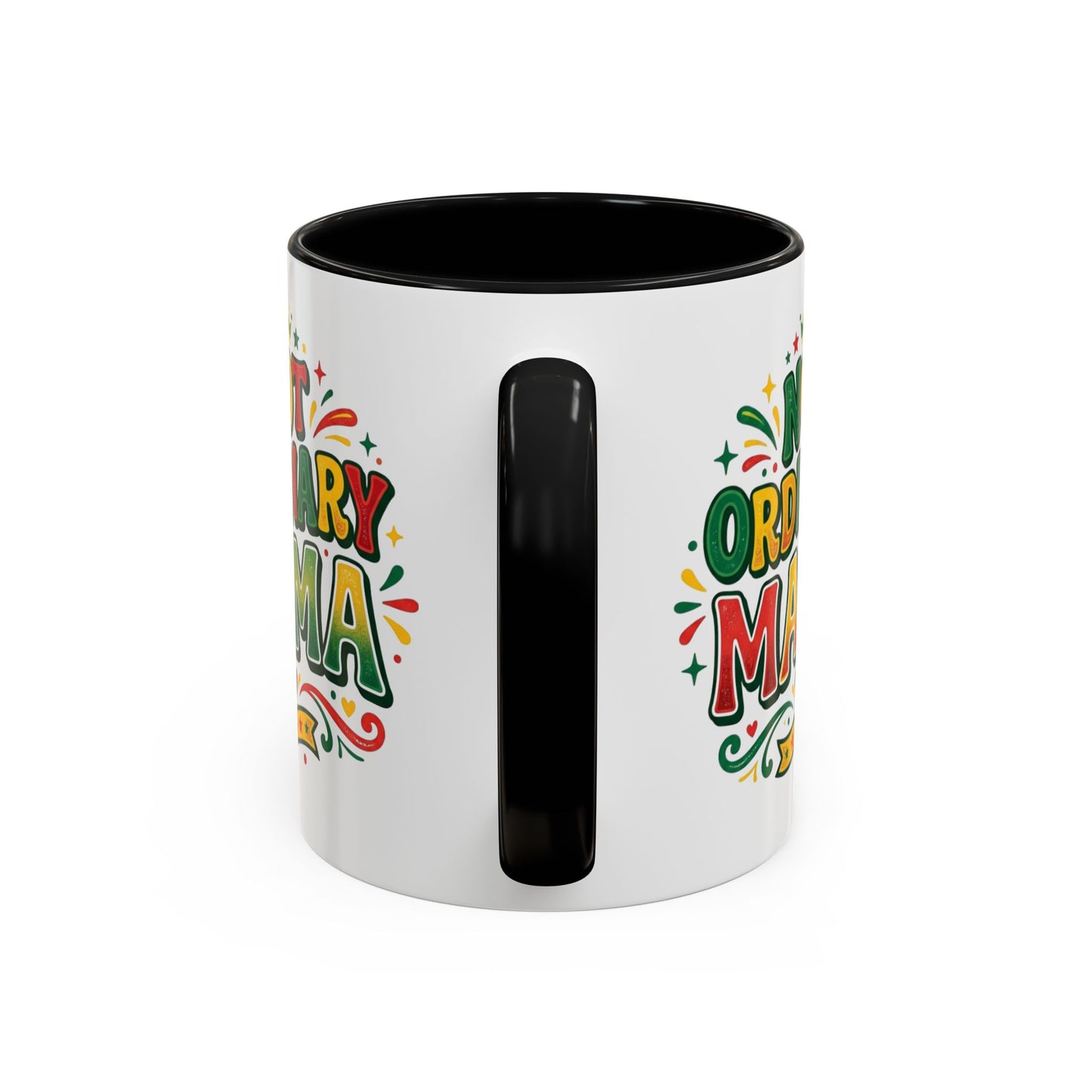 Accent Coffee Mug — "Not an ORDINARY MAMA" Ceramic Mom Coffee Cup (11/15 oz)