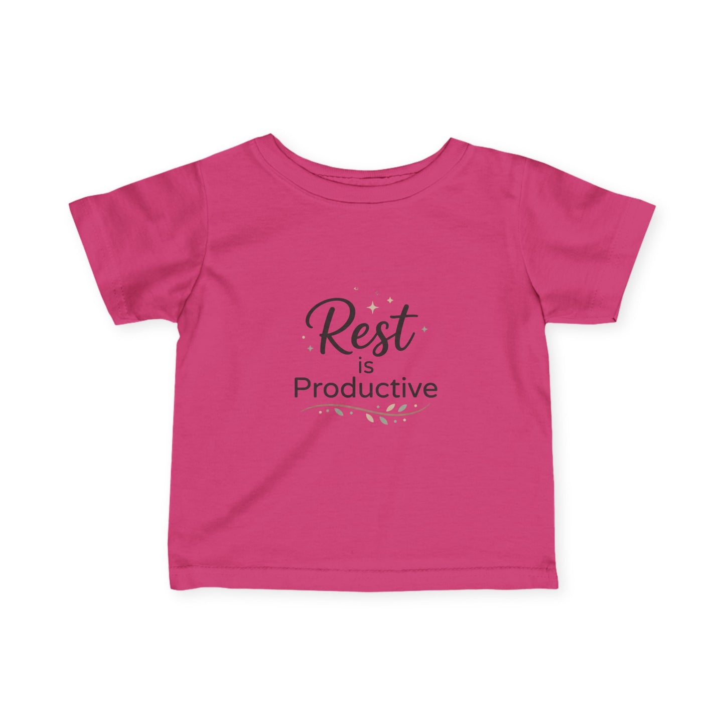 Infant Tee — "Rest is Productive" Baby Shirt, Calm Minimalist Nursery Gift
