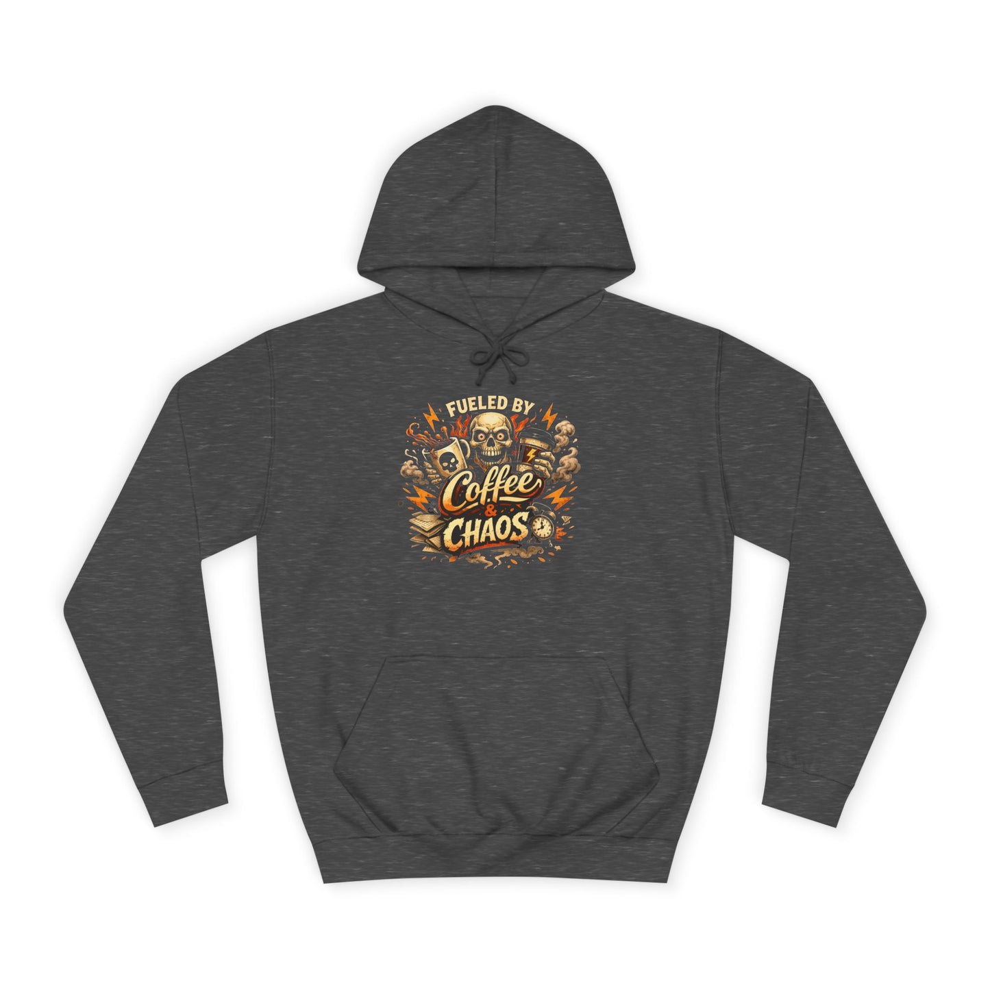 Fueled by Coffee and Chaos Hoodie – College Student Hoodie mit Grafik
