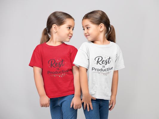 Infant Tee — "Rest is Productive" Baby Shirt, Calm Minimalist Nursery Gift