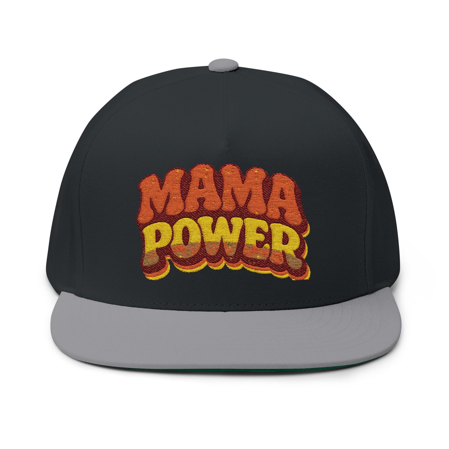 Mama Power Embroidered Flat Bill Cap