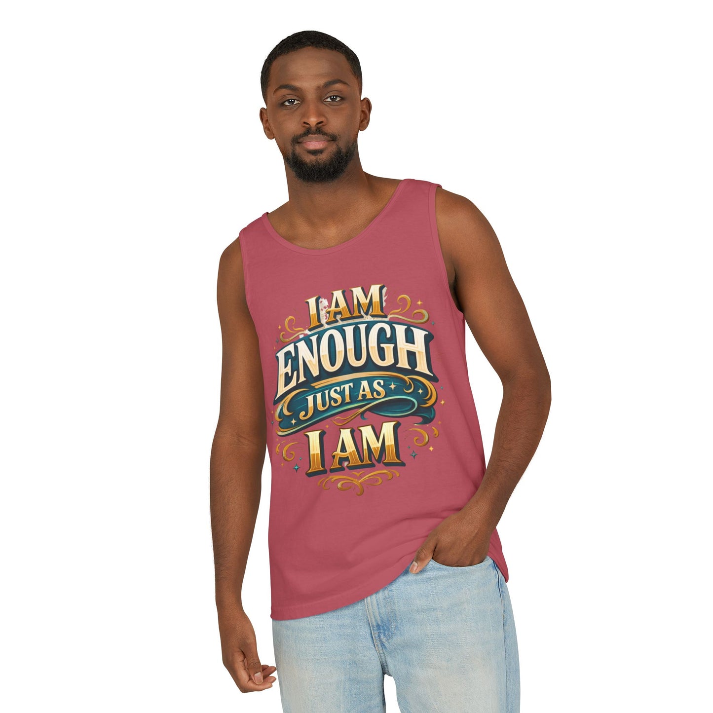 I Am Enough Graphic Tank Top – Inspirational Self-Love Motivational Design