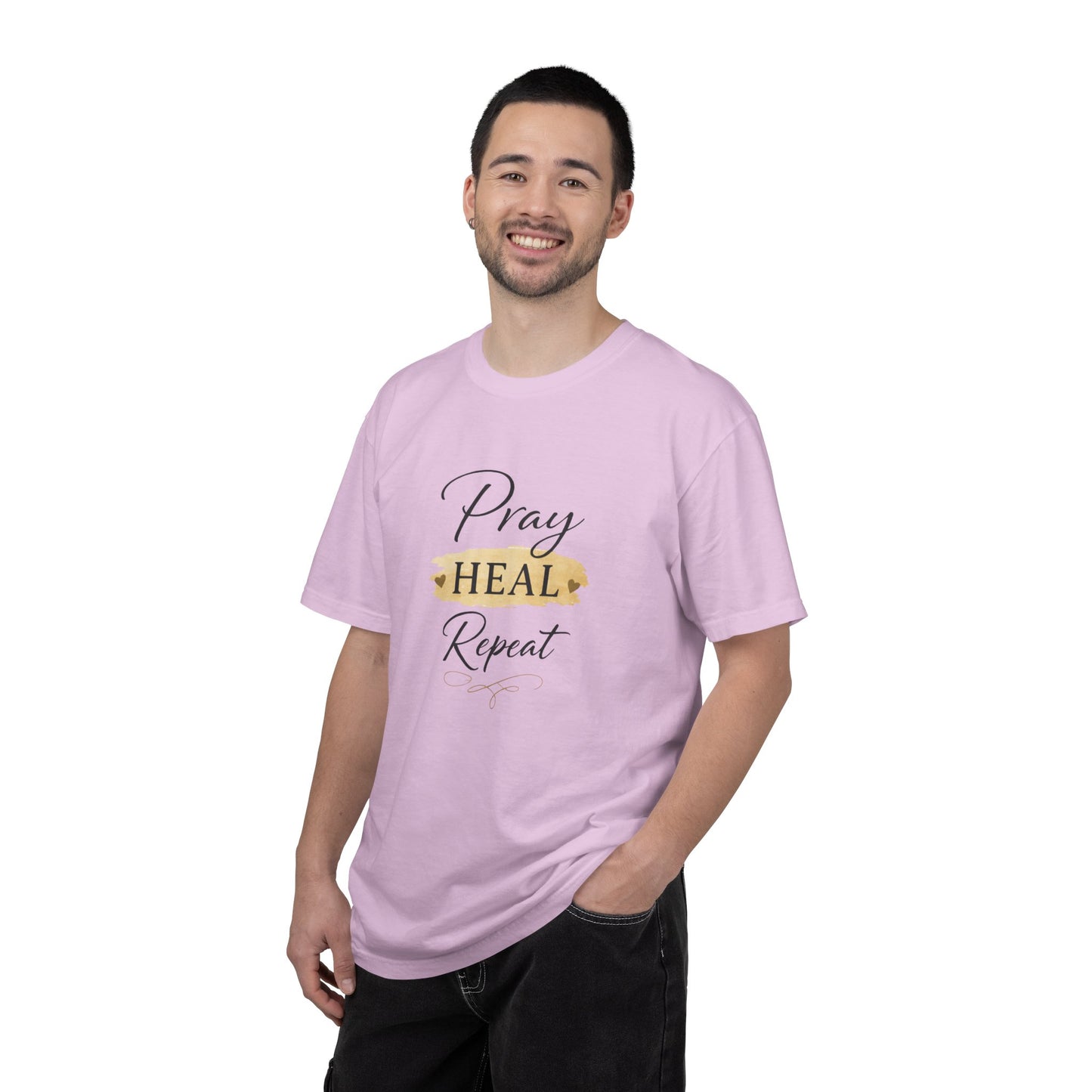 Pray Heal Repeat T-Shirt — Inspirational Faith Tee