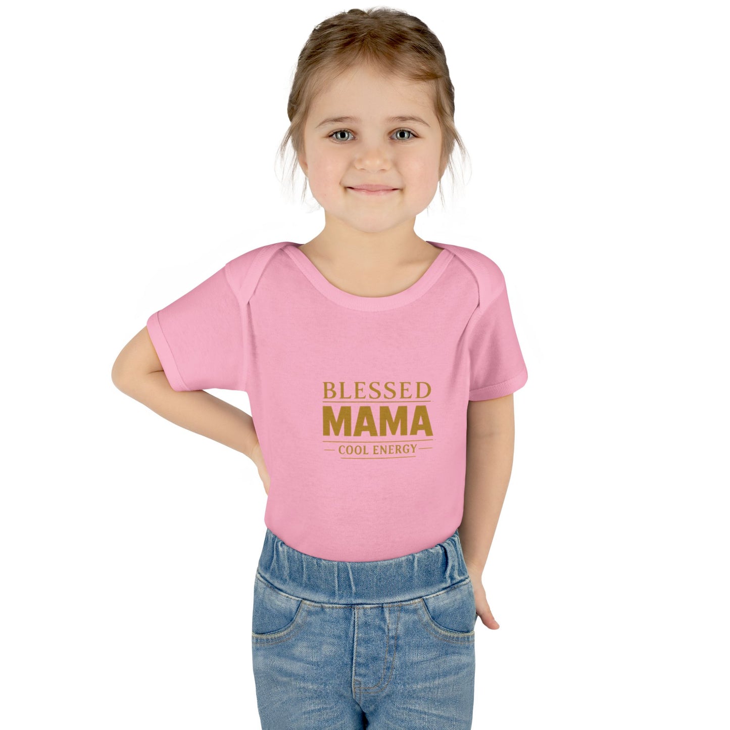 Blessed Mama Infant Rib Bodysuit — "Blessed Mama Cool Energy" Baby Onesie